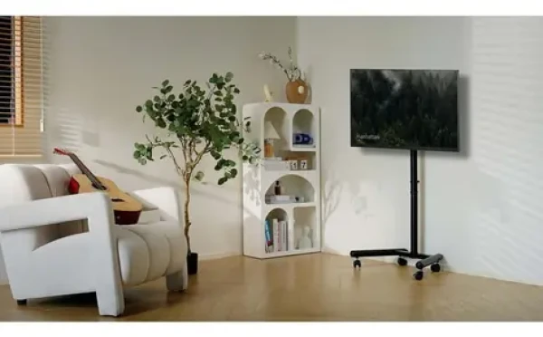 Manhattan Mobilní TV stojan na kolečkách 13-50" / VESA 75-200 mm / nosnost 20 kg / výškově nastavitelný, sklopný (462464)