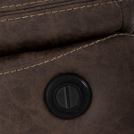 TV a relaxační křeslo s elektrickým ovládáním, potah hnědá látka v dekoru vintage, 1 motor 240V