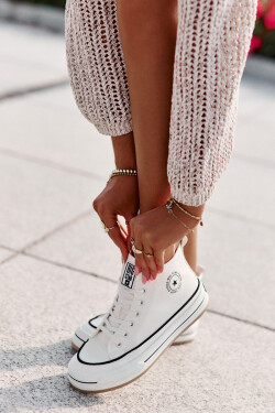 Zateplené Dámské Tenisky Na Platformě Eko Kůže Big Star OO274061 Bílé 40