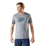 Pánské merino tričko s krátkým rukávem SMARTWOOL Men's Bear Strata Active Short Sleeve Gr, Light Gray Heather velikost: S