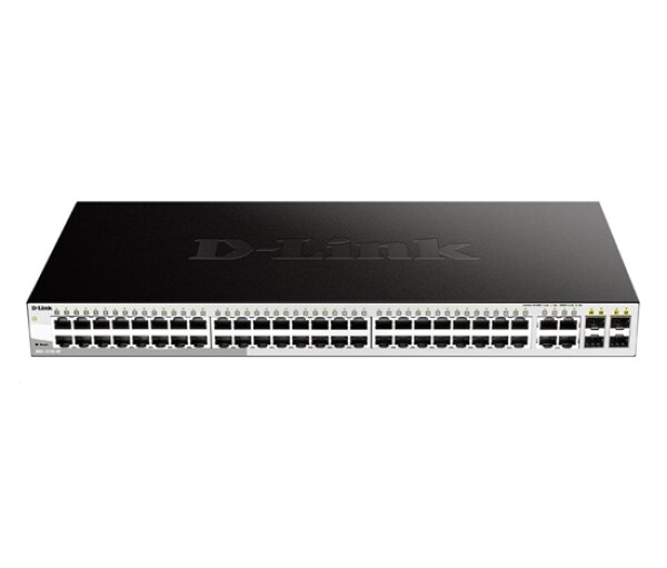 D-Link DGS-1210-48 52-port Gigabit Smart Switch, 48x GbE, 4x RJ45/SFP, fanless EDF_385524