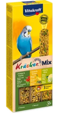 Vitakraft Kräcker Trio Mix andulka / Pochoutka pro ptáky / banán, bylinky, kiwi / 3 ks / 80 g (2121237)