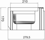 Polystyrenová tvárnice POWER-S -- žlabová, rohová; 1 029,5 x 279,5 x 170