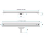 REA - Odtokový žlab Neox Slim pro NICKIEL BRUSH 80 REA-G5802