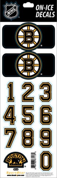 Sport Star Samolepky na helmu Boston Bruins NHL Decals Black