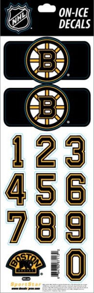 Sport Star Samolepky na helmu Boston Bruins Decals Black