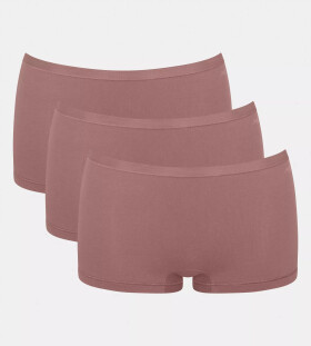 Dámské kalhotky GO Daily Cotton Short 3P - BROWN - sv. hnědé 1141 - SLOGGI BROWN M