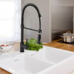 Erga Deral, dřezová baterie s flexibilním ramenem h-525, černá matná, ERG-YKA-BZ.DERAL-BLK
