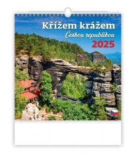 Kalendář nástěnný 2025 Křížem krážem Českou republikou