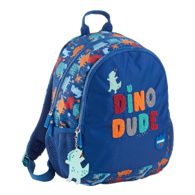 Miquelrius mini batoh Fun Dino, Double, 7 l, 2 kapsy, rPET, mix barev