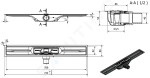 I-Drain - Linear 54 Nerezový sprchový žlab PRO SS Linear, délka 700 mm, s hydroizolací IP4M07001X1