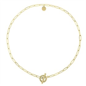 Ocelový náhrdelník Simona Gold, chirurgická ocel, choker, Zlatá 36 cm