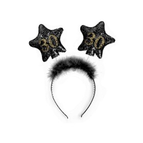 Partyday Narozeninová čelenka "30" ČERNÁ