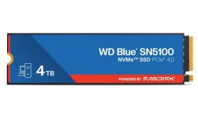 WD Blue SN5100 4TB / M.2 SSD 2280 NVMe / PCIe 4 x4 / čtení:6900MBs / zápis:6700MBs / 5y (WDS400T5B0E-00CPE0)