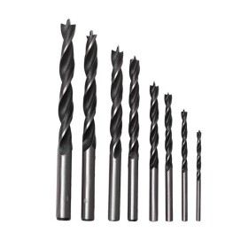 Vrtáky do dřeva spirálové, ø 3,0 mm - ø 10 mm, STALCO, set.8 ks