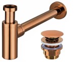 REA - Sifon včetně univerzální zátky Click-Clack Copper REA-A5697