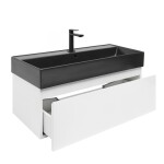 Koupelnová skříňka s umyvadlem SAT B-WAY 99x30x45 cm bílá lesk BWAY100WU2BB BWAY100WU2BB