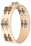 NINO Percussion NINO945 Double Row Wood Tambourine 8” - Natural