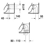 DURAVIT - Darling New Stojící WC, zadní odpad, bílá 2139090000