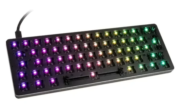 Glorious GMMK Compact barebone ISO černá / herní klávesnice / bez spínačů / USB-C / ISO layout / RGB / 1.8m (GMMK-COMPACT-RGB-ISO)