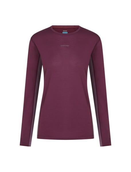 ICEBREAKER Wmns Merino 125 CL Sphe LS Tee Col Block, Dark Berry/Grey Plum/Cb (vzorek) velikost: S