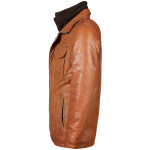 Pánská Kožená Bunda Brown Eton Beau Brixton Hnědá Velikost: 5XL