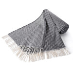 Pléd s třásněmi LADA tmavě šedý 150 x 200 cm