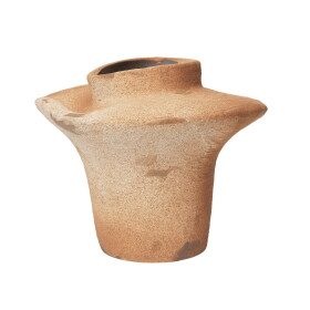 Ferm Living Váza Evio Burnt Umber 22 cm, oranžová barva, keramika