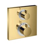 HANSGROHE - Ecostat Square Termostatická baterie pod omítku pro 2 spotřebiče, zlatá 15714990