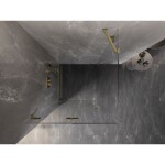 MEXEN/S - Lunar-F sprchový kout skládací dveře levá 90 x 90, transparent, zlato kartáčovaná 836-090-090-55-00-L