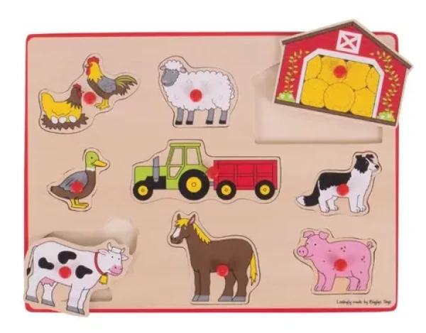 Bigjigs Toys Vkládací puzzle Farmářský statek