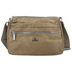 Trendy dámská nylonová crossbody kabelka Nomia, béžová