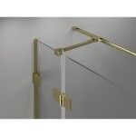 MEXEN/S - Lunar T sprchový kout dveře křídlové pravá 120 x 90, transparent, zlato 834T-120-090-50-00-P