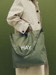 HAY Taška Grid Crossover Bag M Dark Green, zelená barva, textil