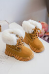 Dětské Trapery Botky na Zip s Kožešinou Camel Gerande 21
