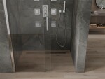 MEXEN - Omega posuvné sprchové dveře 150, sklo transparent, chrom se sadou pro niku 825-150-000-01-00