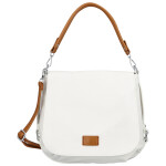 Trendy dámská koženková crossbody kabelka Naiara, bílá