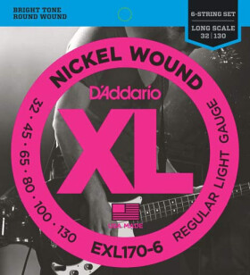 D'Addario EXL170-6 Regular Light - .032 - .130