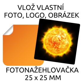 25x25mm FOTONAŽEHLOVAČKA (30ks), jmenovka s vlastní fotografií