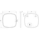 SAPHO - BUTO zrcadlo s LED osvětlením 80x80cm BU080