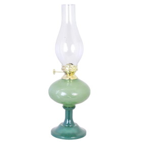 Strömshaga Petrolejová lampa Esmeralda Green, zelená barva, sklo, kov