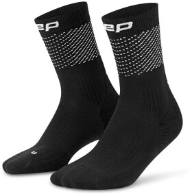 CEP pánské běžecké kompresní ponožky REFLECTIVE PRO 3.0 - black Velikost: III (20,5-23 cm obvod kotníku)