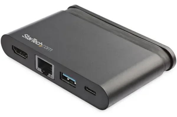 StarTech adaptér USB-C na HDMI, USB-A a LAN černá / Adaptér / 4K 60Hz / 2x USB-A / RJ-45 Ethernet (DKT30CHCPD)