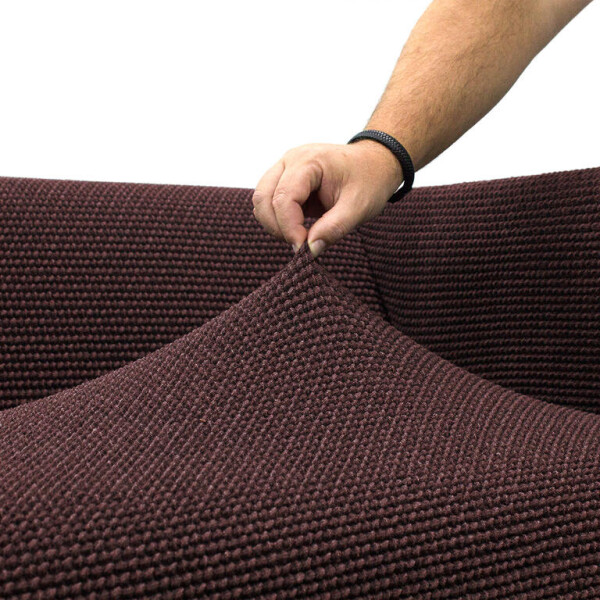 Super strečové potahy NIAGARA čokoládová křeslo (š. 70 - 110 cm)