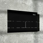 REA/S - Podomítkový WC systém K011A-Q + tlačítka T Black Glass KPL-E0051