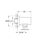 GROHE - Rainshower Nástěnné kolínko, kartáčovaný Hard Graphite 27076AL0