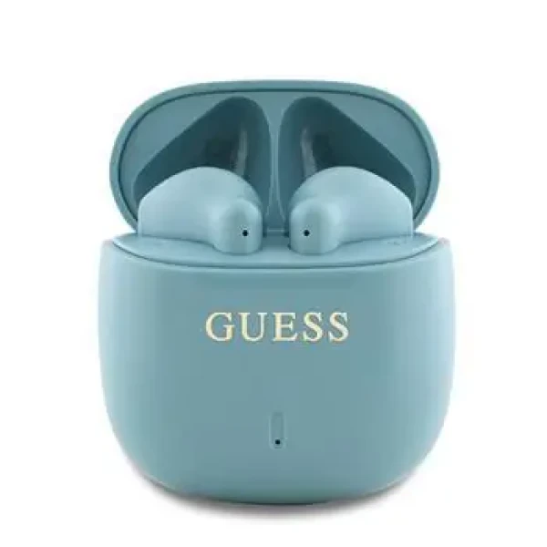 Guess Printed Classic Logo TWS Bezdrátová Sluchátka Turquoise (57983122045)