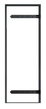 Náhradní dřevěný rám ke dveřím HARVIA Legend, kompletní, černý/borovice