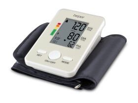 Beper 40120 Easy Check bílá / měříč krevního tlaku na paži / paměť 120 záznamů / 4x AAA (BEP-40120)