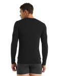 Pánské merino triko ICEBREAKER Mens Anatomica LS Crewe, Black velikost: XXL